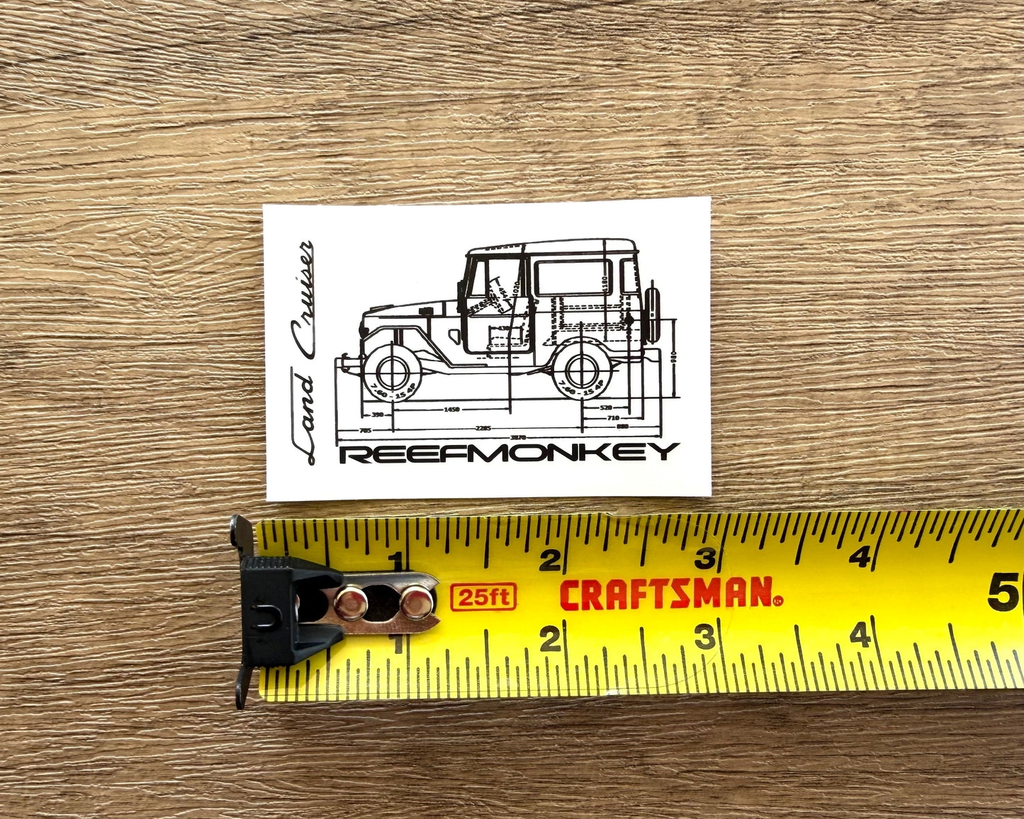 Reefmonkey FJ40 Diagram Land Cruiser Decal Sticker