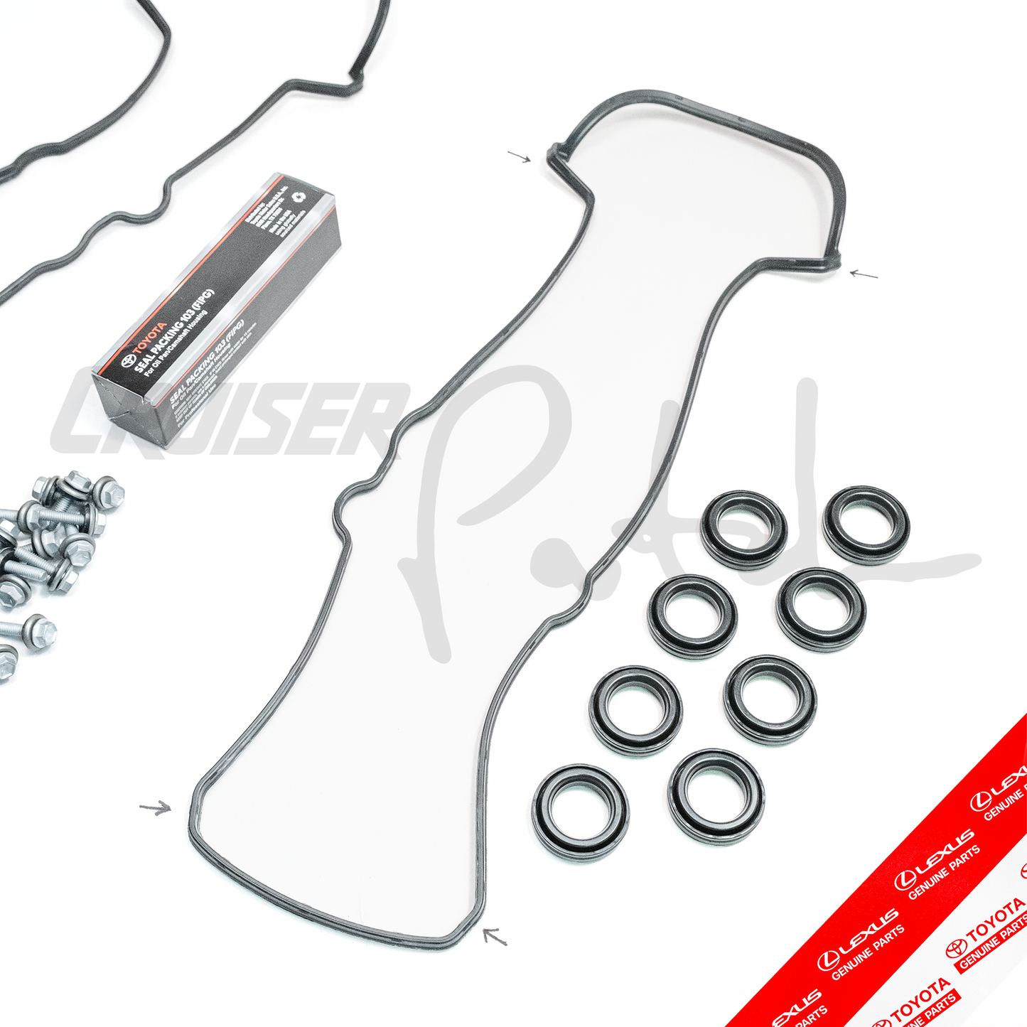 2UZ-FE Toyota & Lexus 4.7L V8 OEM Valve Cover Gasket Kit