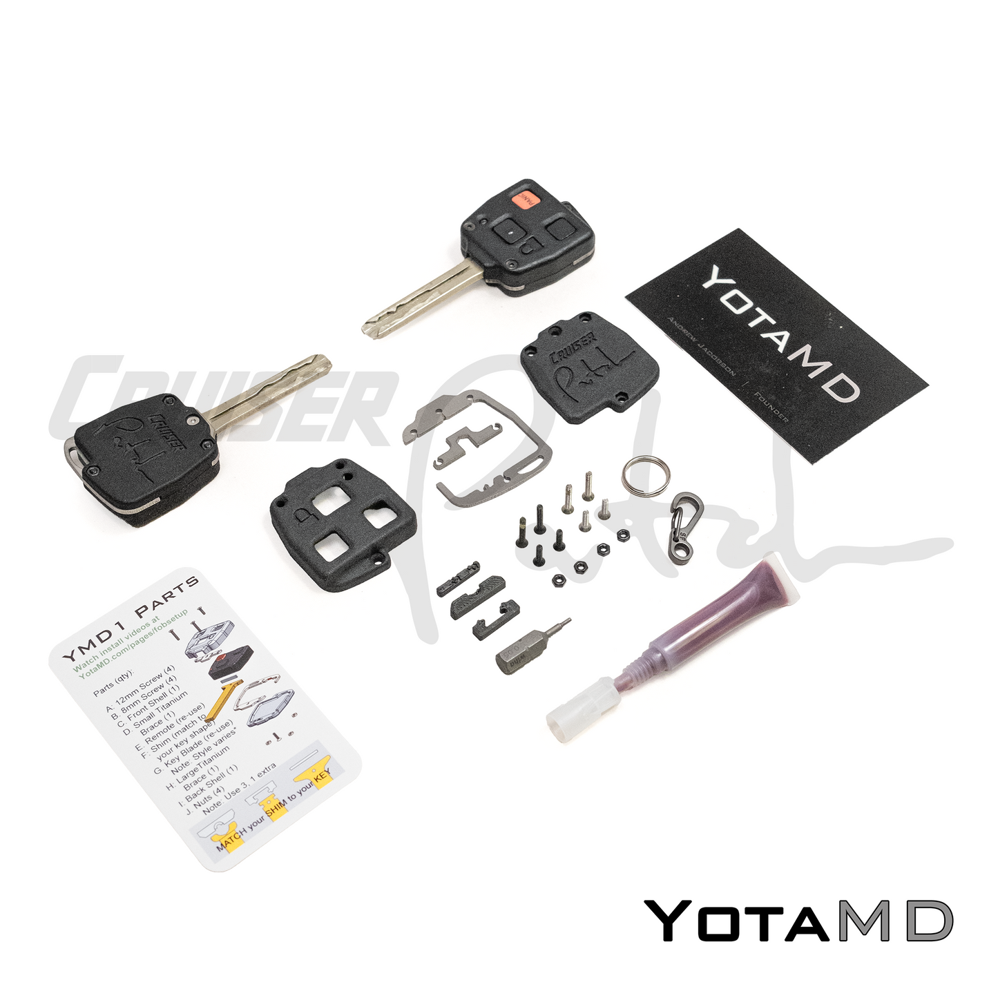 'Cruiser Patch' Branded YotaMD YMD1 Titanium Reinforced Key Kit
