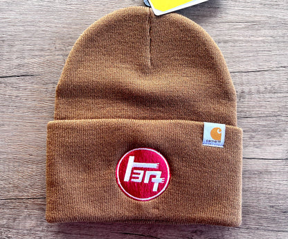 TEQ 3 Stripe Toyota Carhartt Embroidered Beanie Toboggan Hat - Reefmonkey