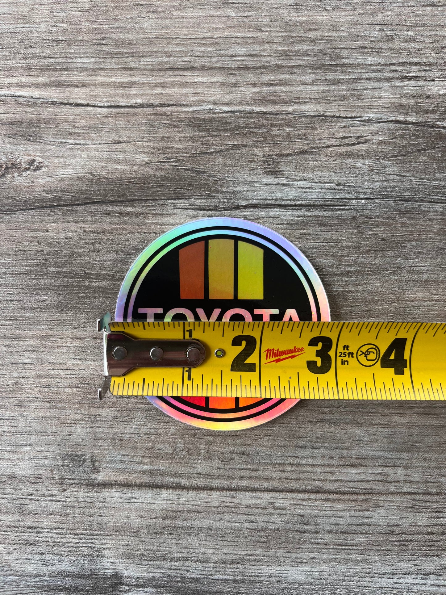 Toyota 3 Stripe Decal Bumper Sticker Regular Holographic