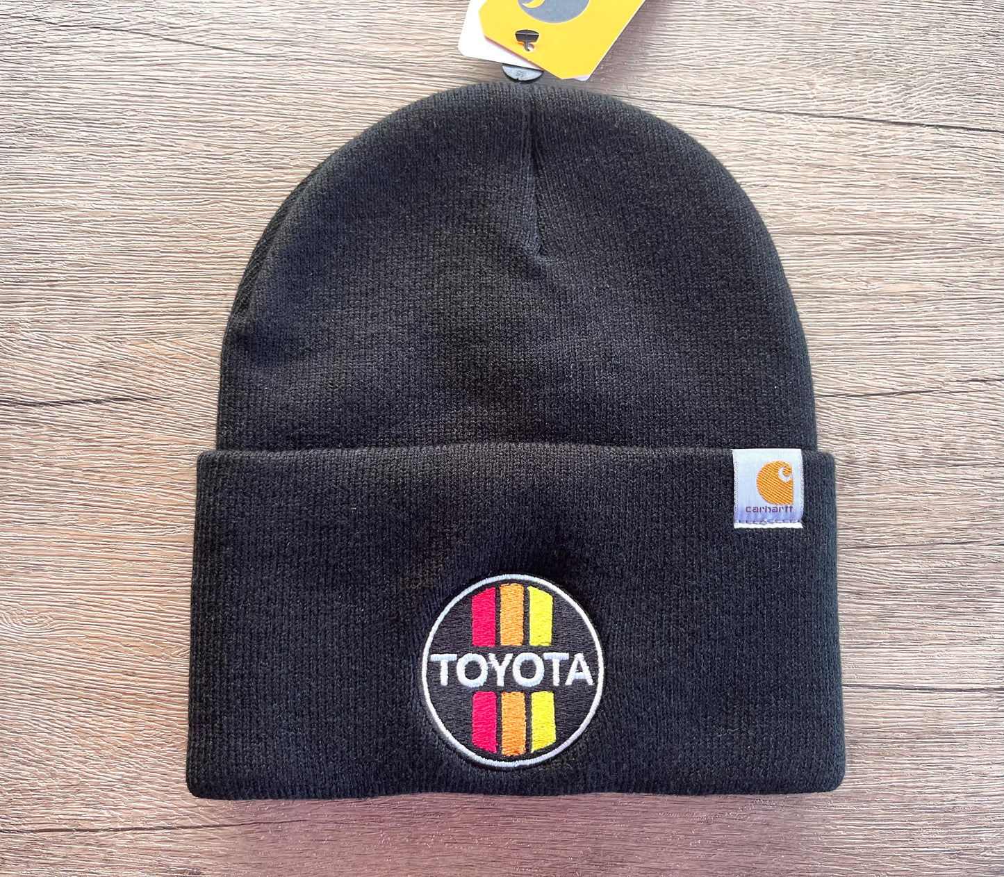 TEQ 3 Stripe Toyota Carhartt Embroidered Beanie Toboggan Hat - Reefmonkey