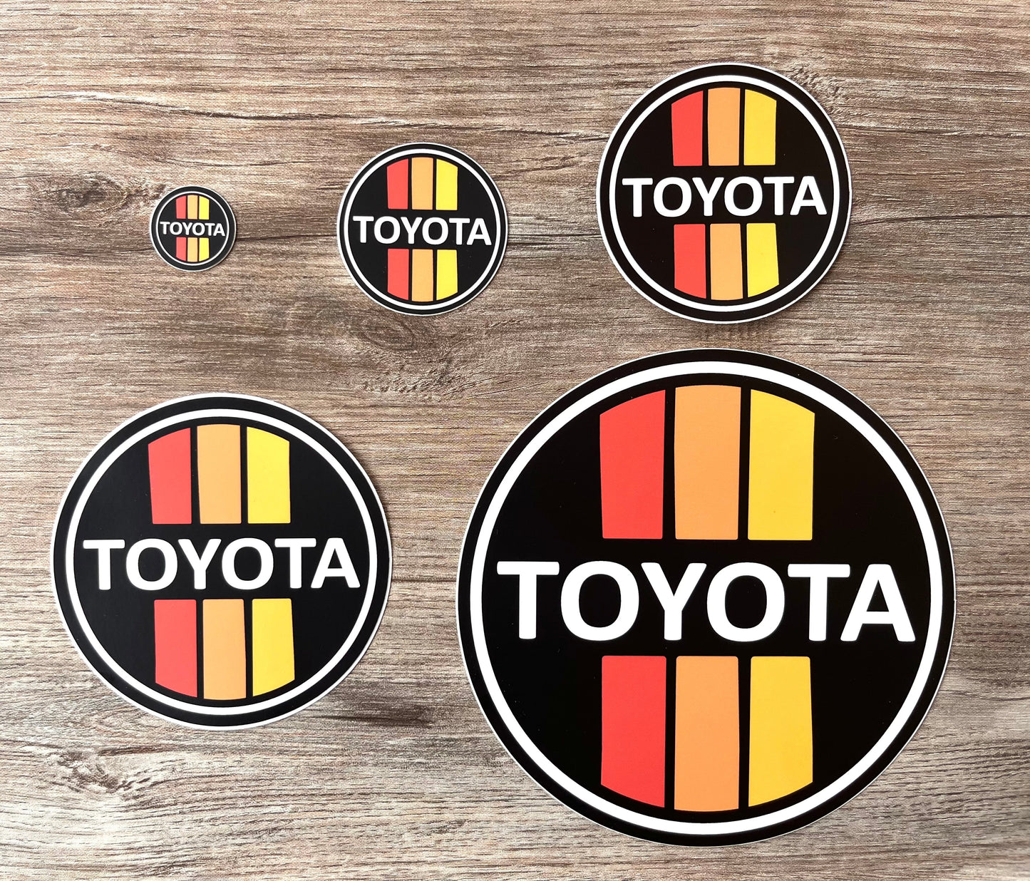 Toyota 3 Stripe Decal Bumper Sticker Regular Holographic