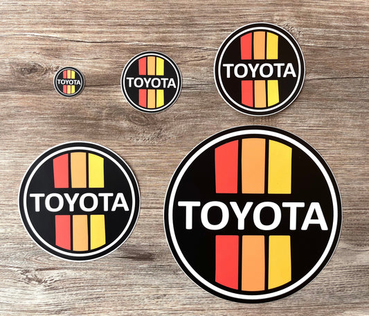 Toyota 3 Stripe Decal Bumper Sticker Regular Holographic