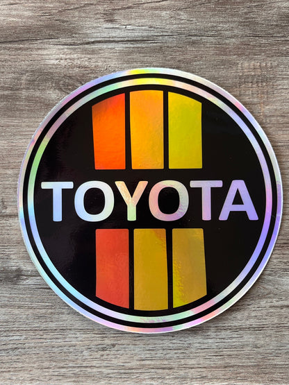 Toyota 3 Stripe Decal Bumper Sticker Regular Holographic