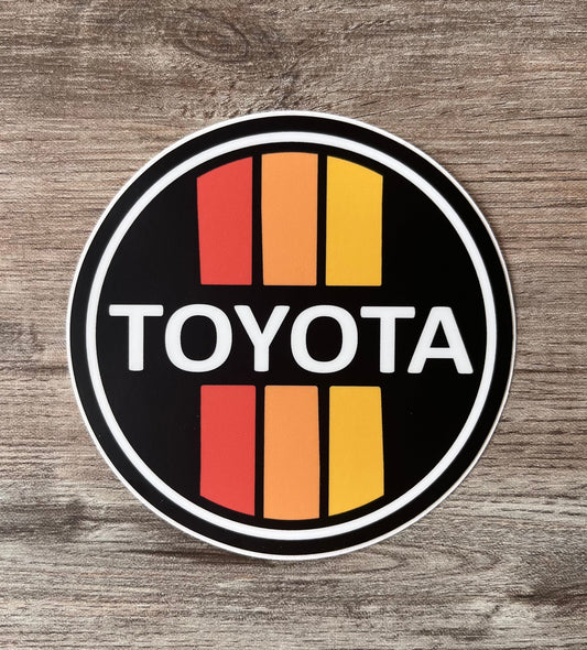 Toyota 3 Stripe Decal Bumper Sticker Regular Holographic