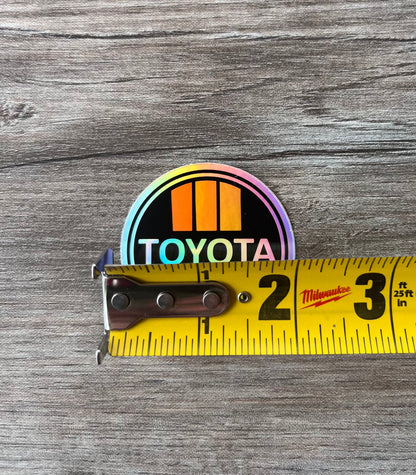 Toyota 3 Stripe Decal Bumper Sticker Regular Holographic