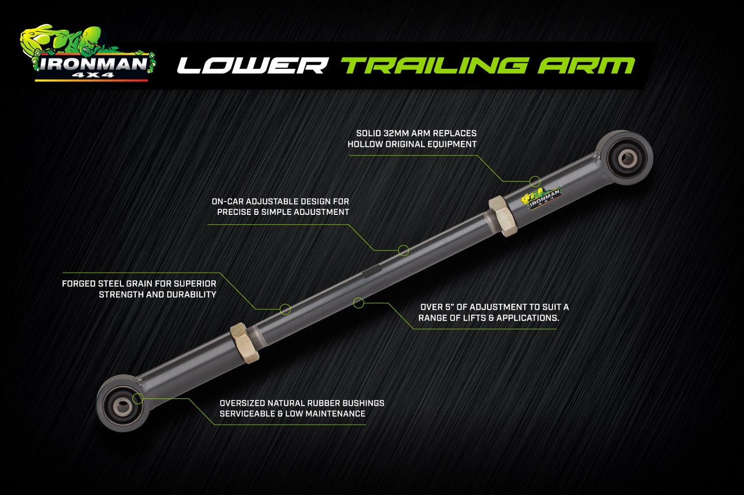 Ironman4x4 100 Series Rear Adjustable Lower Trailing Arm