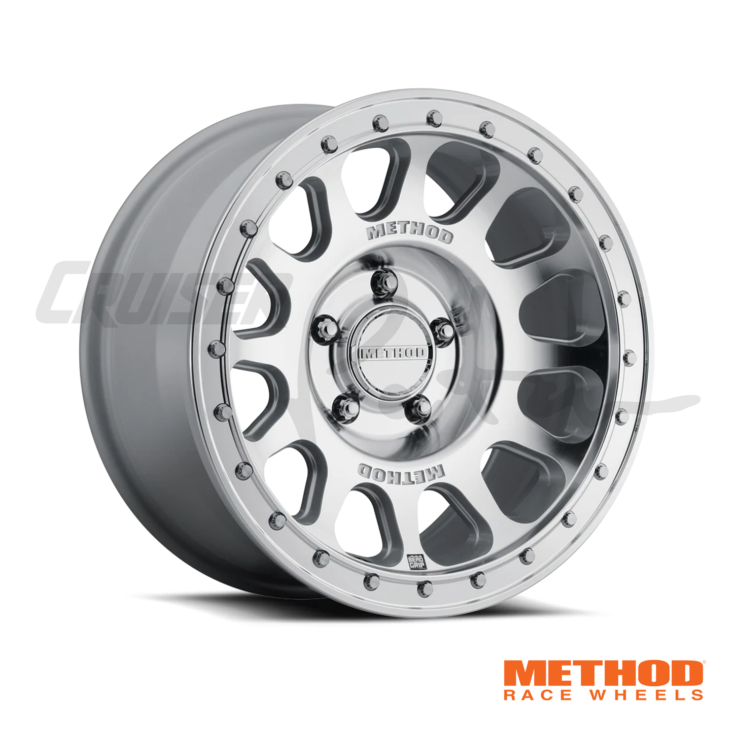 Method 709-HD (Heavy Duty) 5x150 Bolt Pattern 110mm Hub Bore with Bead Grip Retention System