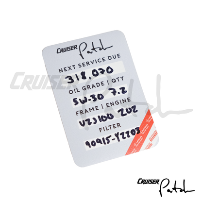 Cruiser Patch Oil Change Reminder Windshield Clings (5-pack)