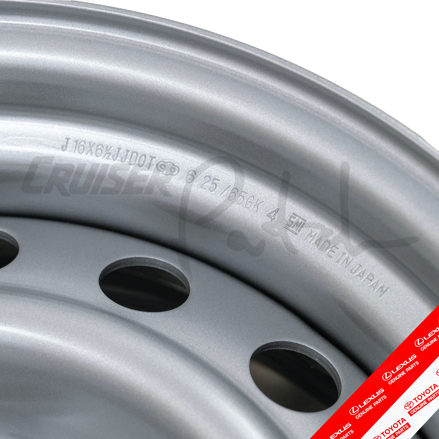 Toyota 16x6.50" for 5x150 Bolt Pattern Steel Wheel "Phone Dial Steelies"
