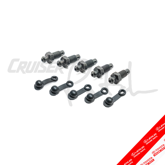 OEM Toyota Land Cruiser LX450D LX460 LX470 LX570 AHC Fluid Bleeder Screws with Caps