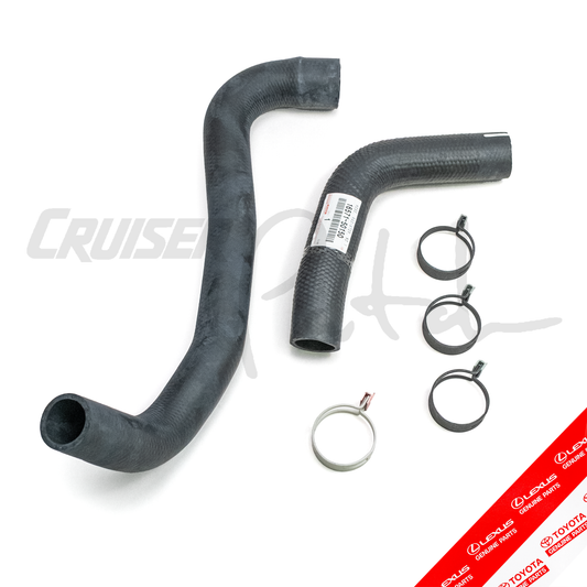 OEM 100 Series Toyota Land Cruiser LX470 2UZ-FE 4.7L V8 Radiator Hose and Clamp Kit
