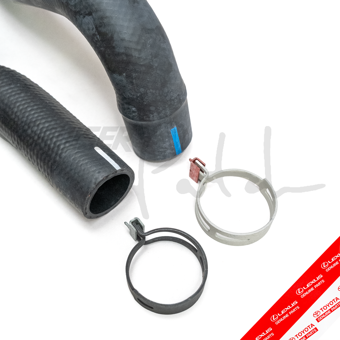 OEM 100 Series Toyota Land Cruiser LX470 2UZ-FE 4.7L V8 Radiator Hose and Clamp Kit
