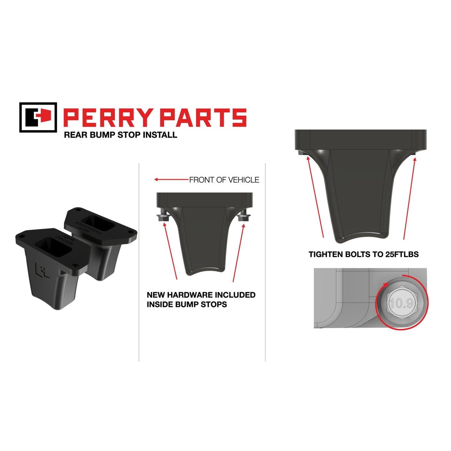 PerryParts 100 Series Land Cruiser LX470 REAR bump stops